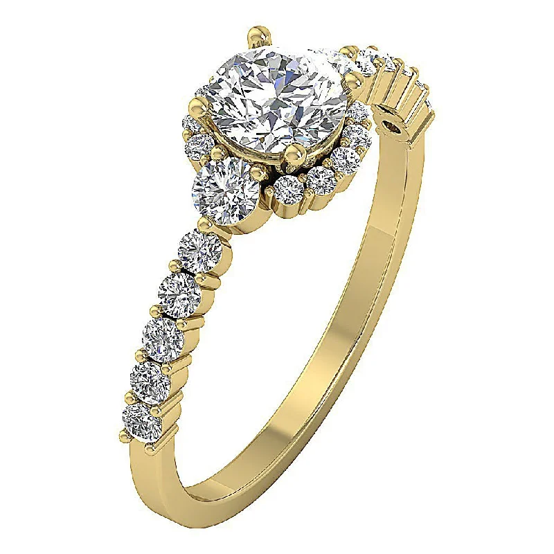 Women’s trendy engagement rings-The Denver Natural Diamond 14k Yellow Gold Solitaire Engagement Ring For Her