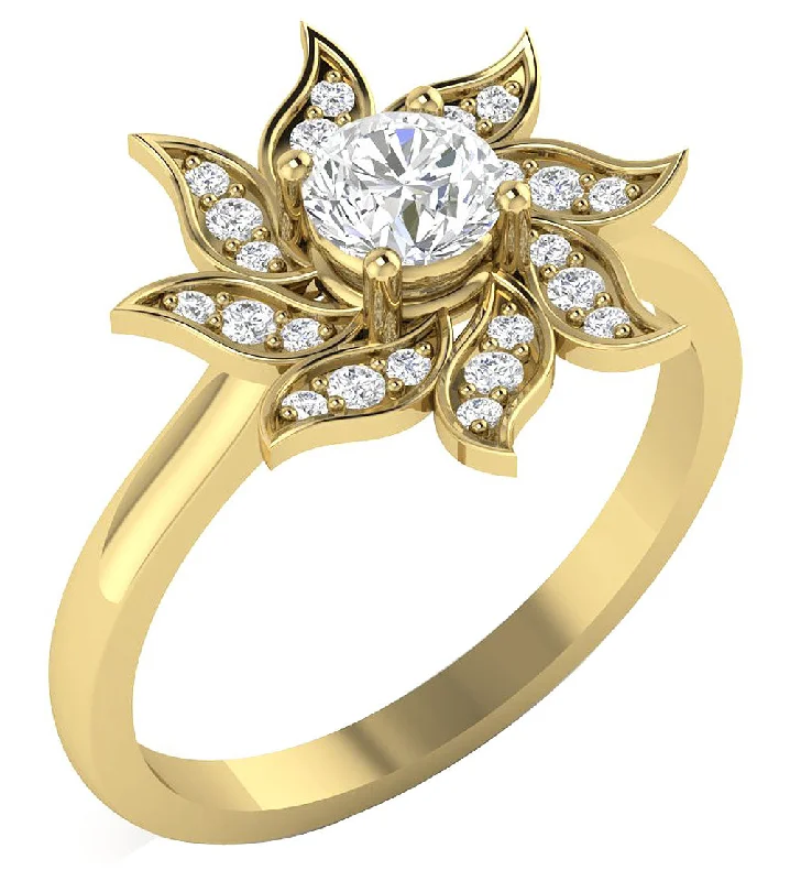 Women’s fine diamond engagement rings-The Jakai 14k Yellow Gold Natural Diamond Solitaire Engagement Ring