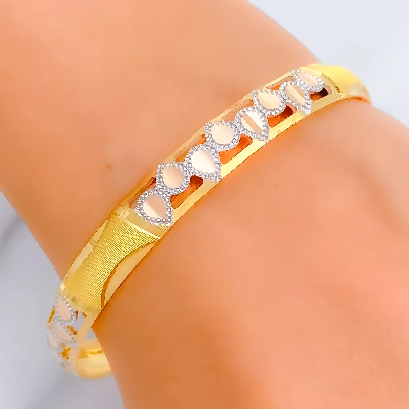 Women’s gold chain bracelet-Exclusive Fashionable 22k Gold Bangle