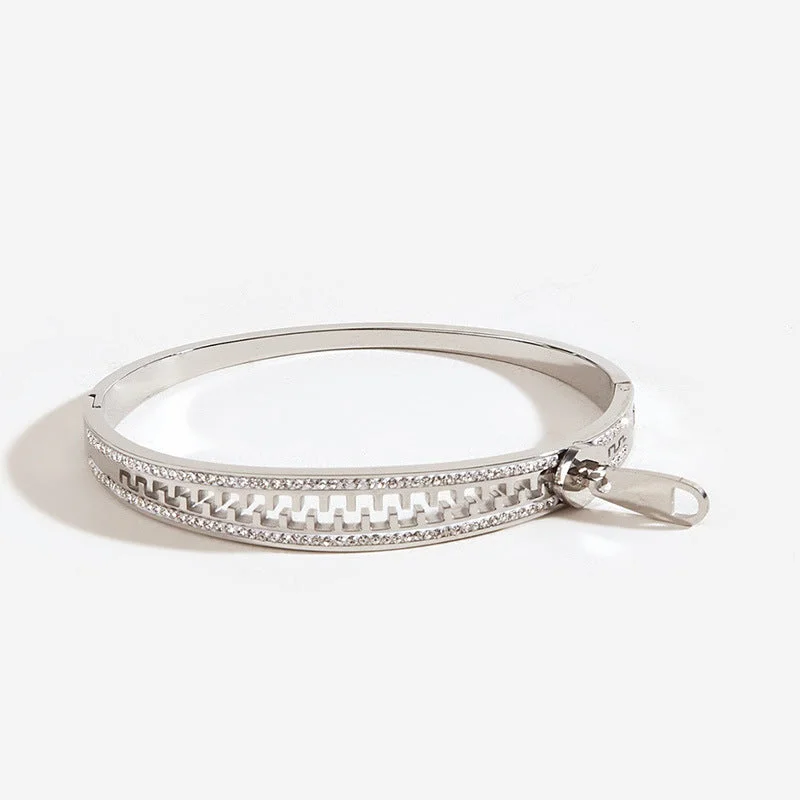 Silver Zipper Bracelet