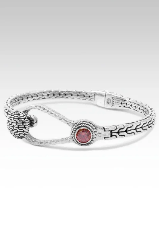 Women’s tennis bracelet-Strength of Unity Bangle™ in Red Moissanite