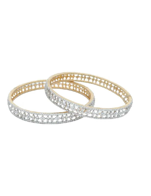 Women’s customized bracelet-A Pair of Diamond Bangle - 18 Karat