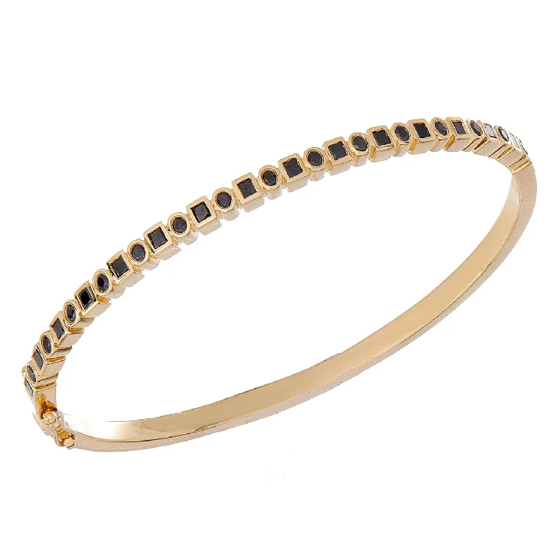 Women’s multi-colored bracelet-Kate Black Diamond Bangle