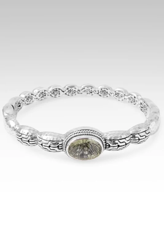 Women’s gemstone bracelet set-Persist with Purpose Bangle™ in Prasiolite