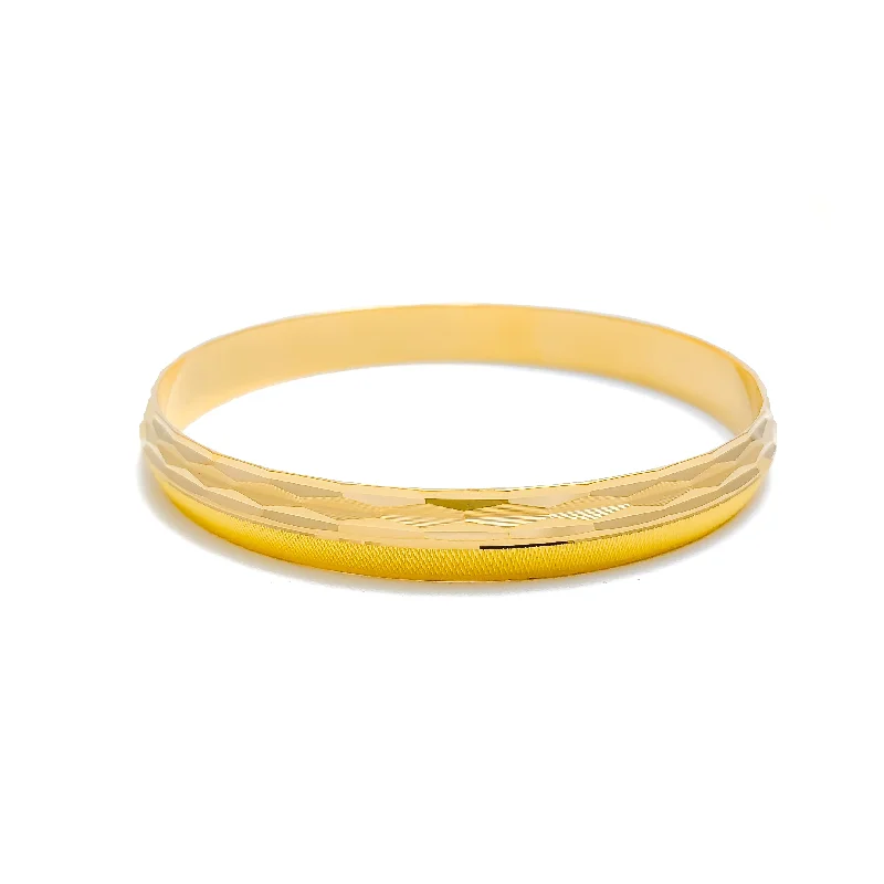 Women’s tennis bangle-Magnificent Shimmering Men's 22k Gold Bangle